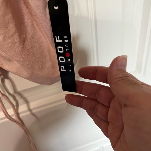 Poof New York Womens Crop‎ Tank Rose Smoke M/L Spaghetti Strap - Picture 3 of 8